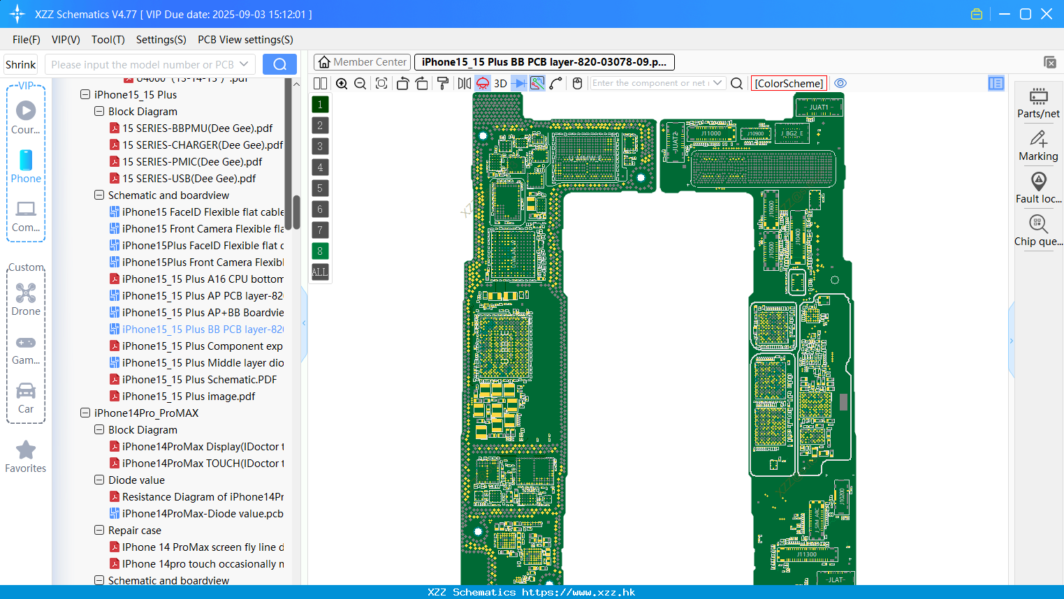 IPhone15_15 Plus BB PCB Layer-820-03078-09